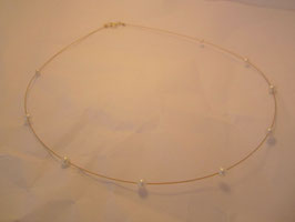 Perlenkette "Josy" - Gold (zierlich)