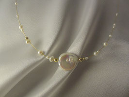 Perlenkette-Gold (wunderschön geformt)