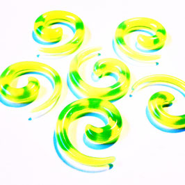 Clear Yellow Snail Spirals (6g)
