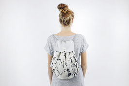 tick-tock 2in 1 Turnbeutel/Rucksack Linen/Sweat Marble