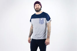 tick-tock Man Shirt Blue/Grey