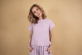 "Doro" Musselin Shirt cropped Lilac