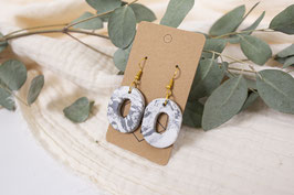 Marmor Ton Ohrringe Loop/ marble clay earrings loop