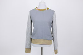 tick-tock Musselin- Sweatshirt "Mira" Grau/Senf