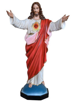 Sacred Heart of Jesus with open arms statue cm. 130