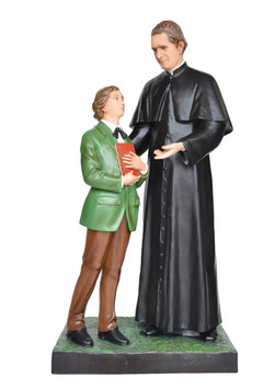 Saint John Bosco statue cm. 170 (66.93") with Dominic Savio