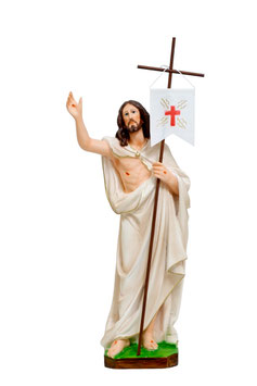 Jesus resurrection resin statue cm. 40