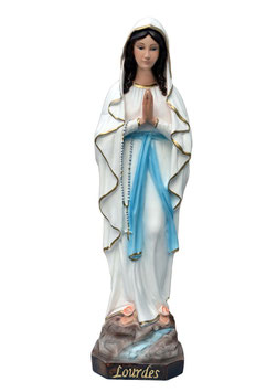 Our Lady of Lourdes resin statue cm. 50