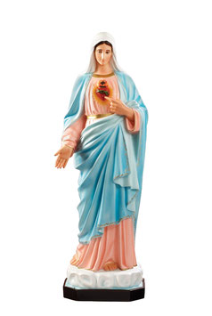 Immaculate Heart of Mary fiberglass statue cm. 130
