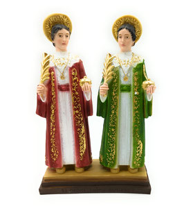 Saint Cosmas and Damian statue cm. 28 (11.02")