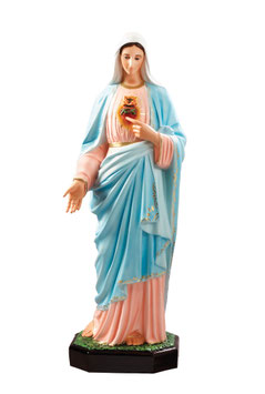 Immaculate Heart of Mary fiberglass statue cm. 110
