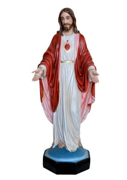 Sacred Heart of Jesus with open arms statue cm. 110 (43.31")