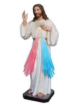 Jesus divine mercy fiberglass statue cm. 180