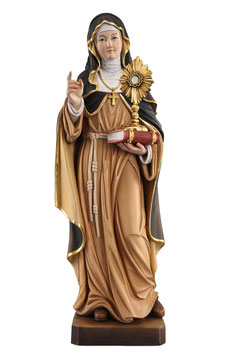 Saint Clare woodcarving