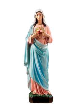 Immaculate Heart of Mary resin statue cm. 65