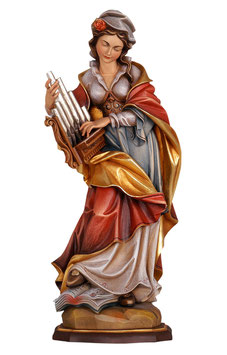 Saint Cecilia woodcarving