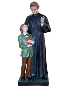 Saint John Bosco statue cm. 120 with Dominic Savio