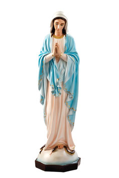 Our Lady of Grace statue with clasped hands cm. 105