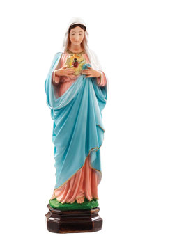 Immaculate Heart of Mary resin statue cm. 50