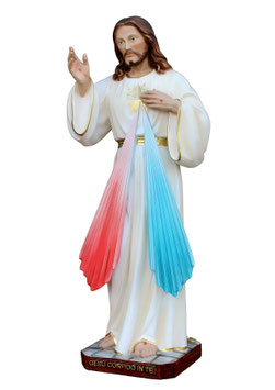 Jesus divine mercy resin statue cm. 40