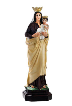 Our Lady of Mount Carmel resin statue cm. 83
