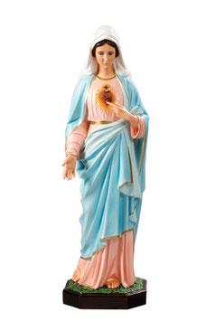 Immaculate Heart of Mary fiberglass statue cm. 85