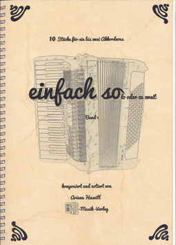 >einfach solo oder zu zweit<   Notenheft  Band 1