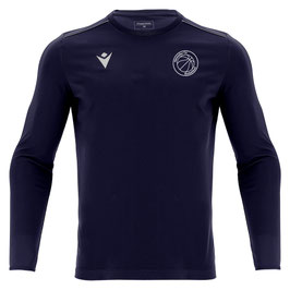 MACRON Rigel Hero Shootingshirt navy Langarm mit kleinem Hennefer TV Logo und Wunschname