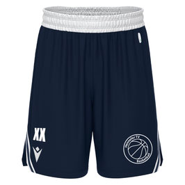 MACRON KANSAS Shorts navy mit Hennefer TV Logo und Wunschinitialen