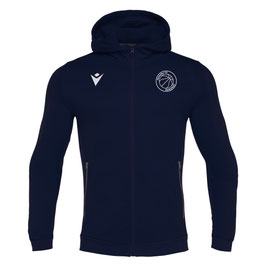 MACRON Cello Zip Hoodie navy mit Hennefer TV Logo und Wunschname