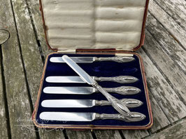 Antikes Messerset Sterlingsilber England