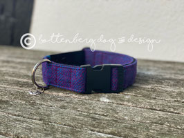 AUSVERKAUFT! Harris Tweed - Blue & Cerise Herringbone