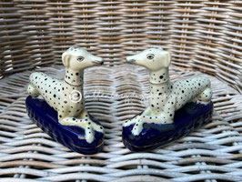 VERKAUFT! Vintage Kaminhunde Porzellan