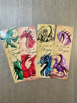 marque page "dragon" lot de 4