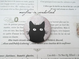 badge broche chat tête