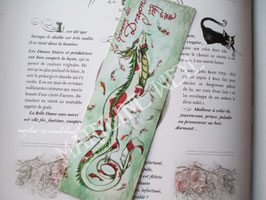 marque page "dragon d'Asie vert"