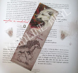 marque page "loup rouge"