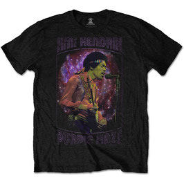 T-shirt Unisex - Jimi Hendrix - Purple Haze Frame - Black - 100% Cotton