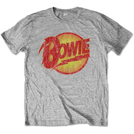 T-shirt Kids - David Bowie - Vintage Diamond Dogs Logo - Grey - 100% Cotton