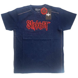 T-shirt Unisex - Slipknot - Logo (Wash Collection) - Navy Blue - 100% Cotton
