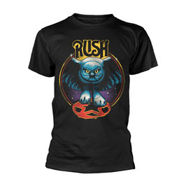 T-shirt Unisex - Rush - Owl Star - Black - 100% Cotton