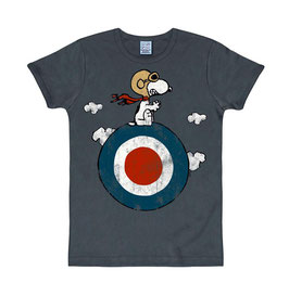 T-shirt Unisex - Peanuts - Snoopy - Target - Graphite - 100% Cotton