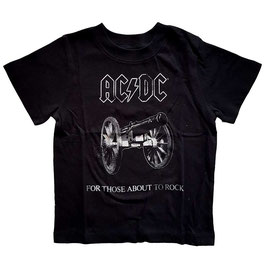 T-shirt Peuters - AC/DC - About To Rock - Black - 100% Cotton