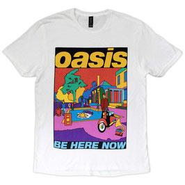 T-shirt Unisex - Oasis - Be Here Now Illustration - White - 100% Cotton