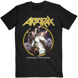 T-shirt Unisex - Anthrax - Spreading The Disease Track list (Back Print) - Black - 100% Cotton