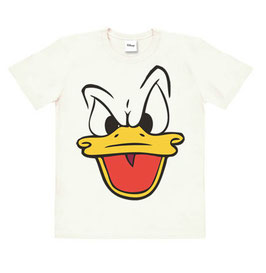 T-shirt Kids - Disney - Donald Duck - Face - White - 100% Organic Cotton