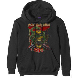 Hooded Sweater - Black Sabbath - Bloody Sabbath 666 - Black - 80% Cotton, 20% Polyester