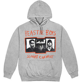 Hooded Sweater - Beastie Boys, The - So What Cha Want - Grey - 80% Cotton, 20% Polyester