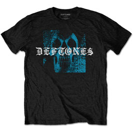 T-shirt Unisex - Deftones - Static Skull - Black - 100% Cotton