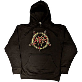 Hooded Sweater - Slayer - Pentagram - Black - 80% Cotton, 20% Polyester